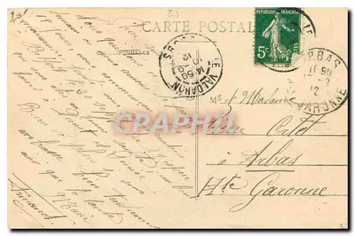 Campo de Valdahon (Doubs) - As Tendas — Bilhete postal antigo n°48 — Verso