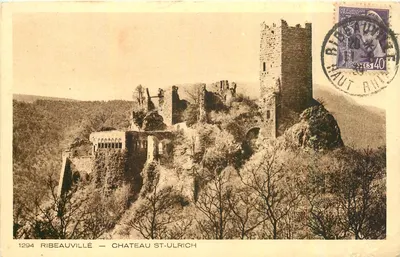 Ribeauvillé — Castelo St-Ulrich — editor Braun & Cie, série 68