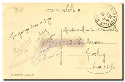 Ribeauvillé — Castelo St-Ulrich — editor Braun & Cie, série 68 — Verso