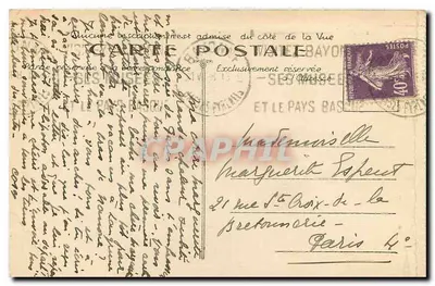 Bayonne — Le Château Vieux — Phototypie Marcel Delboy, Bordeaux — Rückseite