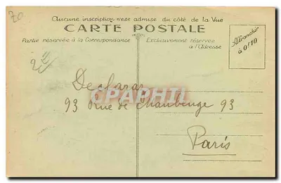 BAYONNE (B.-P.) — De fosse van de stadsmuren in Mousserolles — Fototypie Marcel Delboy, Bordeaux — Achterkant