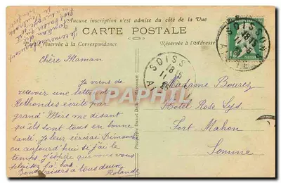 Soissons — Pensionato da Cruz — A. Laguettre, Soissons — Verso