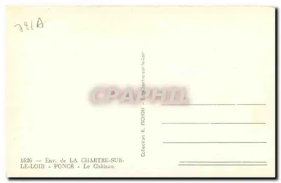 Zamek — okolice La Chartre-sur-le-Loir — kolekcja R. Pichon — Rewers