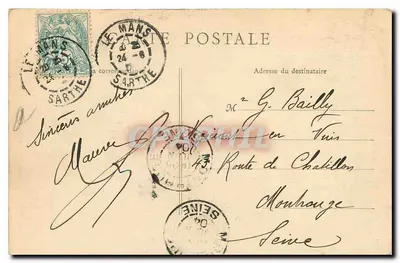 Le Mans — Igreja de Saint-Martin - Pontlieue — Carte postale n°102 — Verso