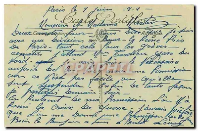 Paris — A Madeleine — LL. — Verso