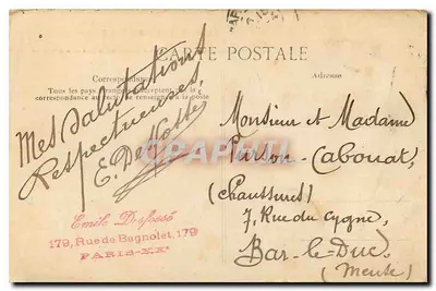 Parijs — De Conciergerie — E. Dufossé — Achterkant