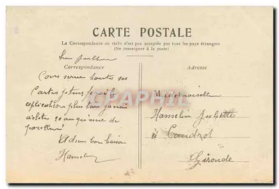 PARIS — Notre-Dame. — Widok fasady gotyckiej z rożeniem i dwiema wieżami — wydawca nieodczytelny — Rewers