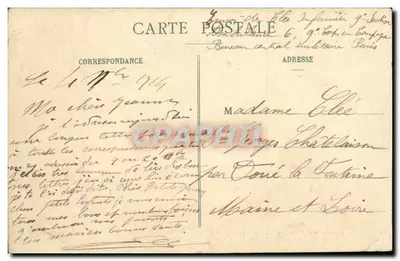 Angers - Bulwar Mairie — widok panoramiczny z tramwajami i drzewami — L. V., pbot. — Rewers