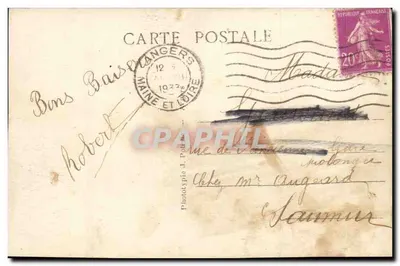 Angers - Pomnik Dzieci Anjou i Ogród Mail — dzieło Desboisa, rzeźbiarza — Rewers