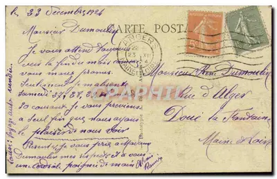 Angers — Visão geral do Jardim do Mail — A. B. n°42 — Verso
