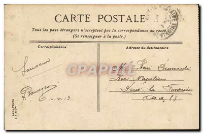 Angers. A entrada do castelo — L.V.&C°, n°252 — Verso
