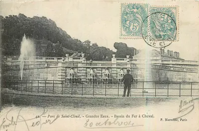 Parque de Saint-Cloud — Grandes Eaux — Lago do Fer à Cheval — P. Marmuse, Paris, n°42