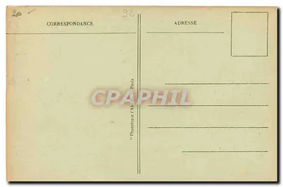 Zamek Saint-Cloud — Widok z drugiego dziedzińca — Phototype l'Abellion, Paryż, nr 45 — Rewers