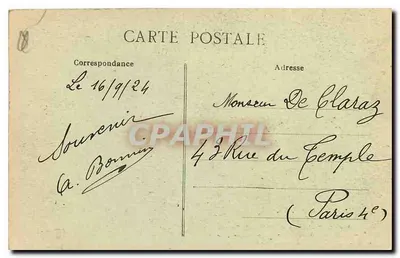 Abadia dos Beneditinos de SOLESMES (Sarthe) — As Célebres Esculturas – Os Quatro Capelãos — Éd. J. Maltcot, fot. Sablé-sur-Sarthe — Verso