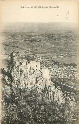 Castelo de GIERSBERG, perto de Ribeauvillé — vista panorâmica — editor não identificado, n° de série 4