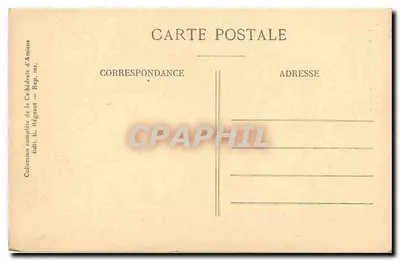 Catedral de Amiens — Silla del coro (siglo XVII) — 1° Grupo — 1° Obispo de Amiens — Edición E. Régnaut — Reverso