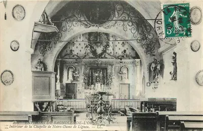 Interior da Capela de Nossa Senhora de Lignou — Regiões de Bagnoles-de-l'Orne — LL, n°206