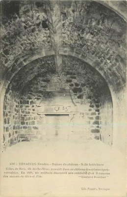 Tiffauges (Vendée) - Ruínas do castelo - Sala interna — Lib. Poupin, Mortagne, n° 2596
