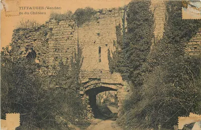 Tiffauges (Vendée) — Ruínas do Castelo — Editor: Carte Postale de la Vendée