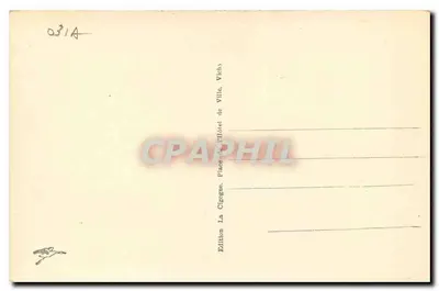 Stary zamek feudalny w Chouvigny dominujący nad Sioulą — seria 6642 — Wydawnictwo La Cigogne, Vichy — Rewers
