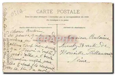Bourbon l'Archambault — A Estação Termal (Allier) — Editado por Chocolat-Louit, N° 22 — Verso