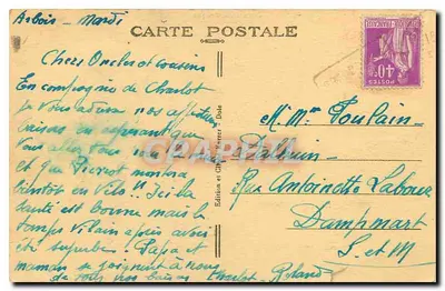 Bilhete postal antigo Jura Pittoresque Valey do Herisson Lago do Val — Verso