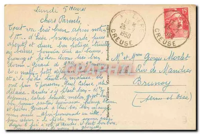 A Creuse pitoresca — Rochas e Calvário do Rat — Verso