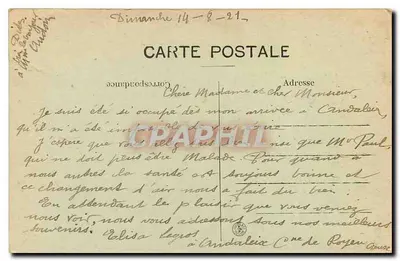 Environs de VALLIÈRES — Les Bords de la Mouline — PM 2690 — Verso