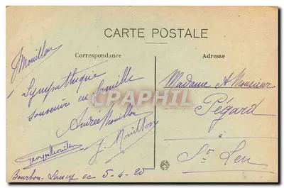 Bourbon-Lancy — Vieux Remparts — Perrin, lib.-édit. à Bourbon-Lancy, n° 596 — Rewers