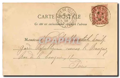 MELUN - Widok na Pałac Miejski — wydawca nieznany, nr 38 — Rewers