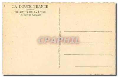 Castelo de Langeais — Castelos da Loire — Edições Vivon, Paris — Verso