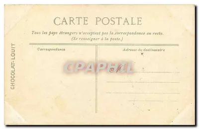 Versailles - Park Petit Trianon, młyn — wydane dla Chocolat-Louit, nr 95 — Rewers