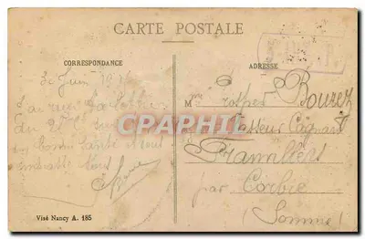 Verdun-sur-Meuse — A Praça da Prefeitura — M. C. — Verso