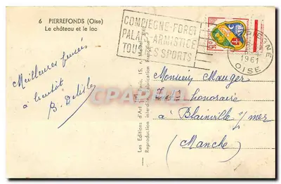Pierrefonds (Oise) — Zamek i jezioro — Wydawnictwo Sztuki, Paryż — Rewers
