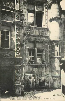 O Hotel Saint-Simon — Rue de la Cloche Verte n° 15 — Angoulême. ND. Fot.