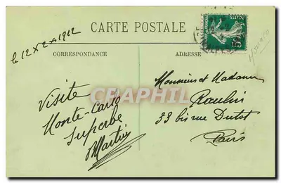 Monte-Carlo — O Casino — LL. n°42 — Verso