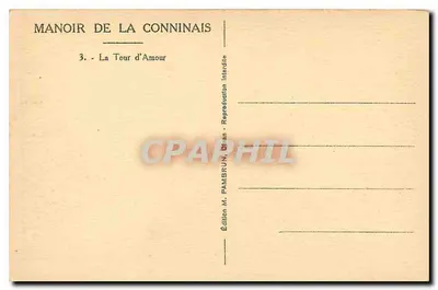 Dinah - Château de la Conninais — A Torre do Amor — Edição M. Pambrun, Dinan — Verso