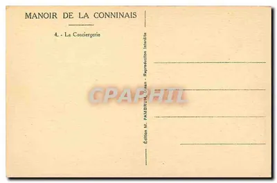 Dinail - Manoir de la Conninais — Edição M. Pambrun — Verso