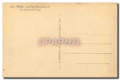 Parigi - Il Ponte Alexandre III — E. Papeghin, Parigi — Verso