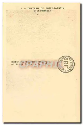 Zamek Bussy-Rabutin — Dziedziniec Honorowy — Wydawnictwo Zabytków — Rewers