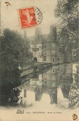 Maintenon — Margens do rio Eure — 1728. - MAINTENON. - Margens do rio Eure