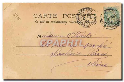 Der Saint-Louis-Bach — MENTON — Verleger Lucie, Nr. 376 — Rückseite
