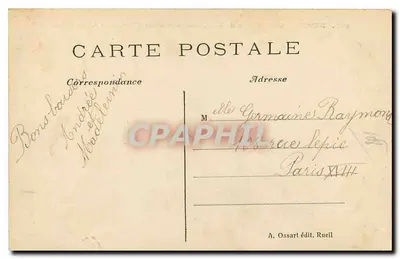 RUEIL — O Castelo de La Malmaison sob o Império — Cour d'honneur — A. Ossart édit. Rueil — Verso
