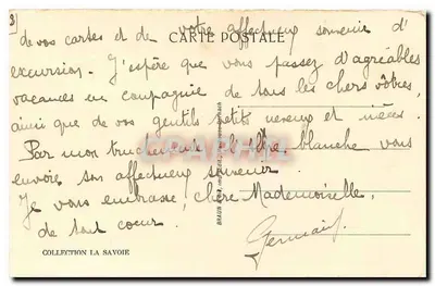 Aix-les-Bains — O Pequeno Porto — Dente do Gato — Bilhete postal antigo 13753 — Verso