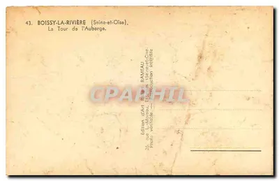 Bilhete postal antigo Boissy la Riviere Seine e Oise La Tour de l'Auberge — Verso