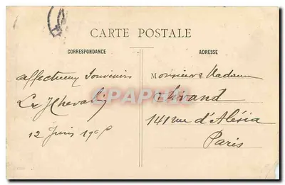 Zamek Malmaison — Katedra i Zamek — dawniej rezydencja Napoleona I i Imperatorki Joséphine — O. Haudinibre wyd. Ruecl — Rewers