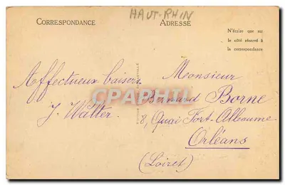 Ribeauvillé — Ruínas do alto Ribeaupierre — Editor Ferrand, n°10 — Verso