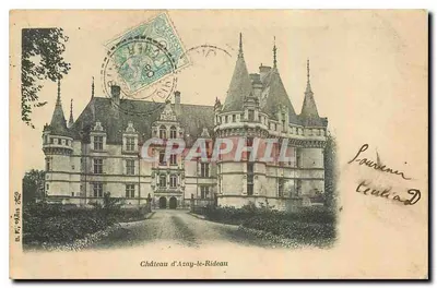 Castelo de Azay-le-Rideau — vista do castelo — editor Bl. Et. Pallas, n° 106