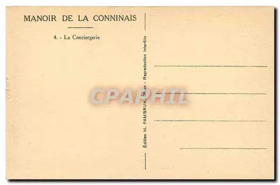Dinail - Château de la Conninais — Conciergerie — Edição M. Pambrun, Dinan — Verso