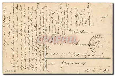Transumância de ovelhas — montanhas e lago — editor não identificado — Verso